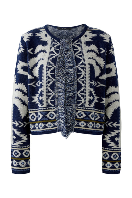 Strickjacke - Fransenbesatz