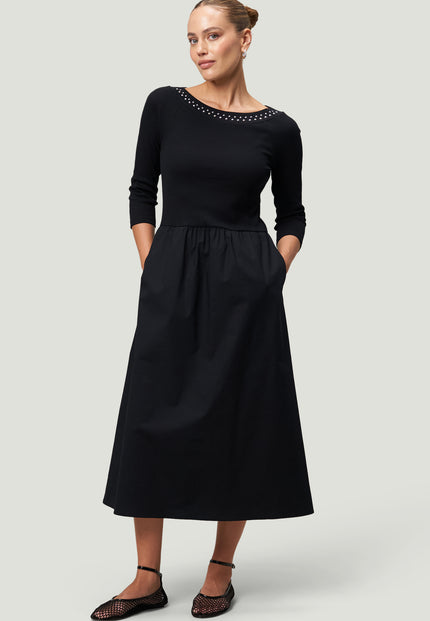 Midikleid - Materialmix