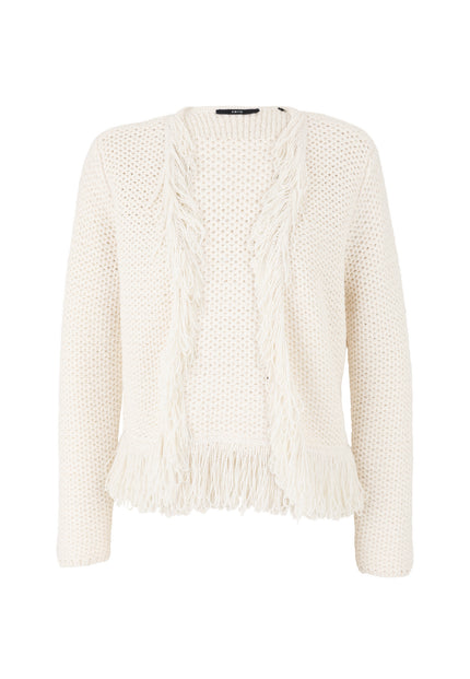 Strickjacke - Fransenbesatz