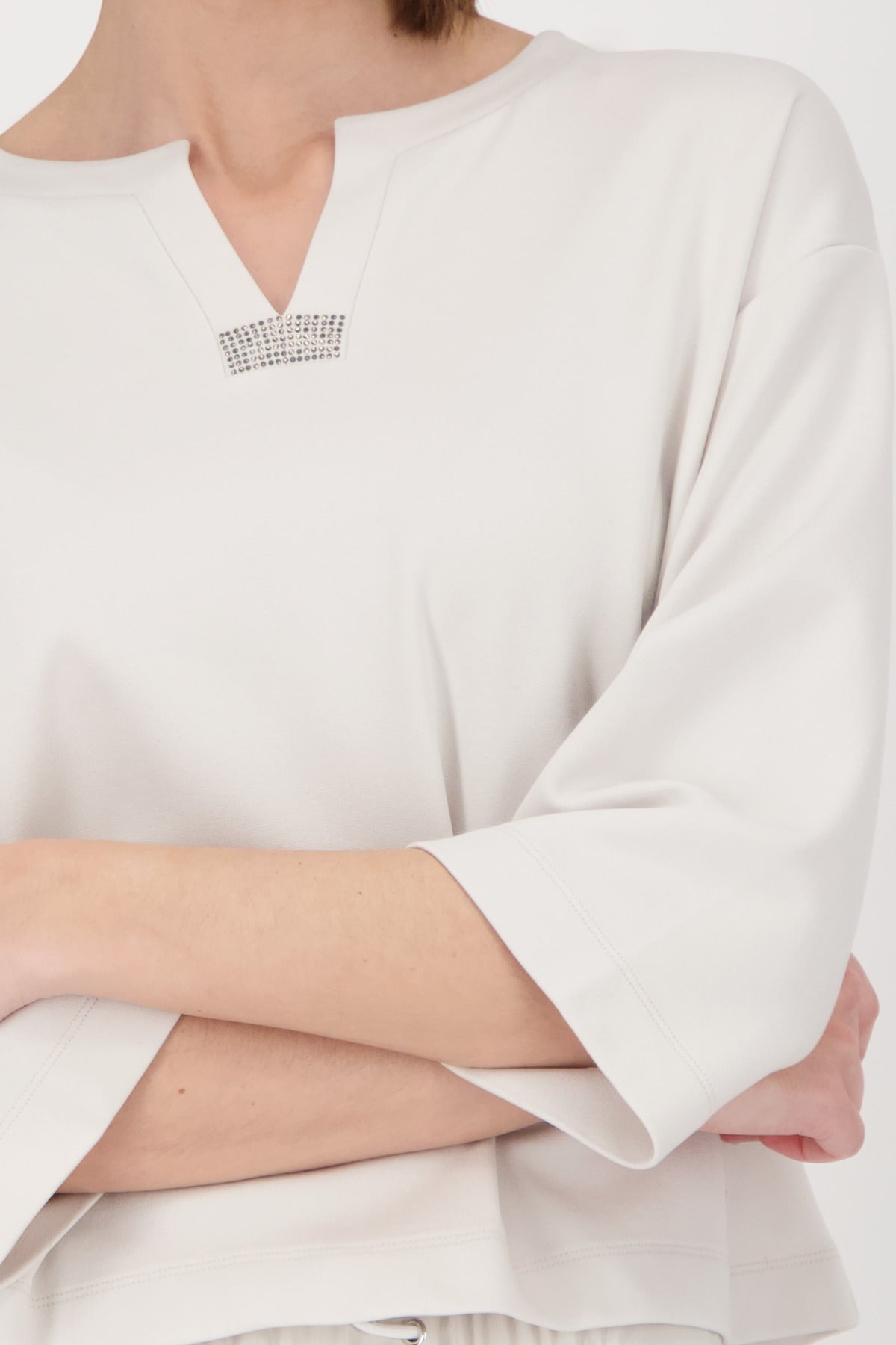 Sweatshirt - Strassbesatz