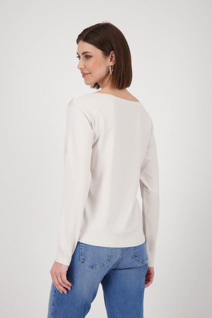 Langarmshirt - Satinfront