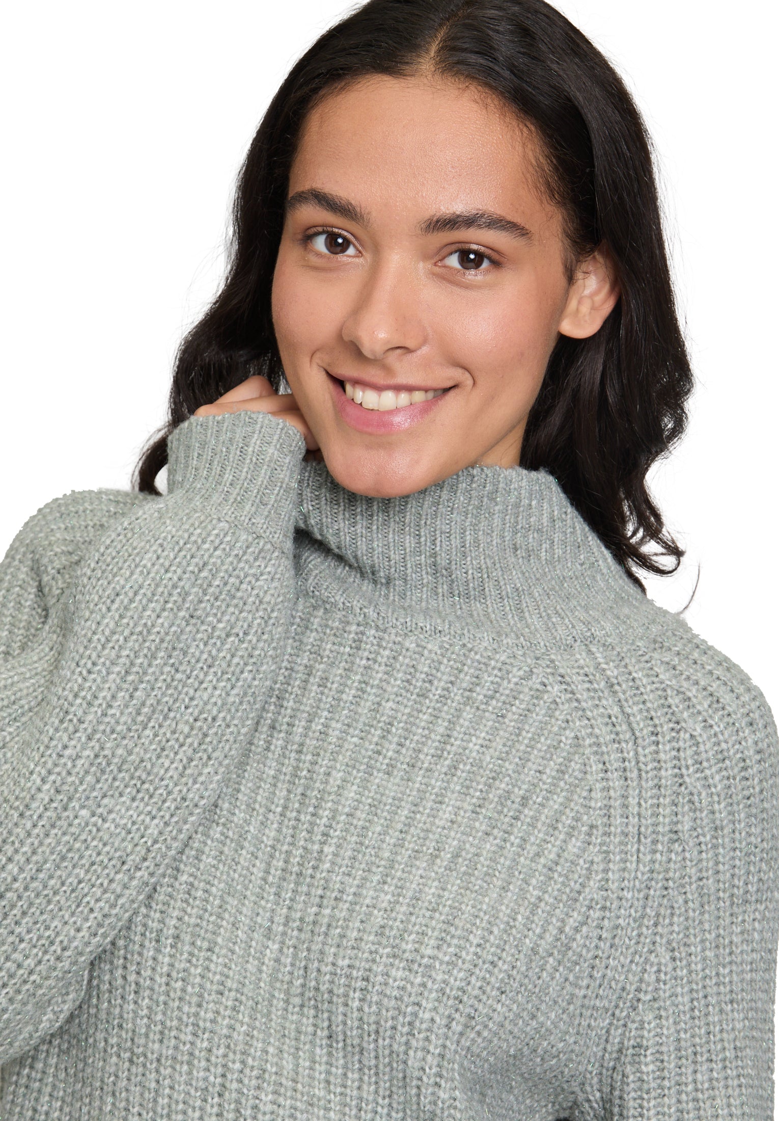 Strickpullover - Stehkragen