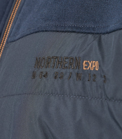 Sweatjacke - Materialmix