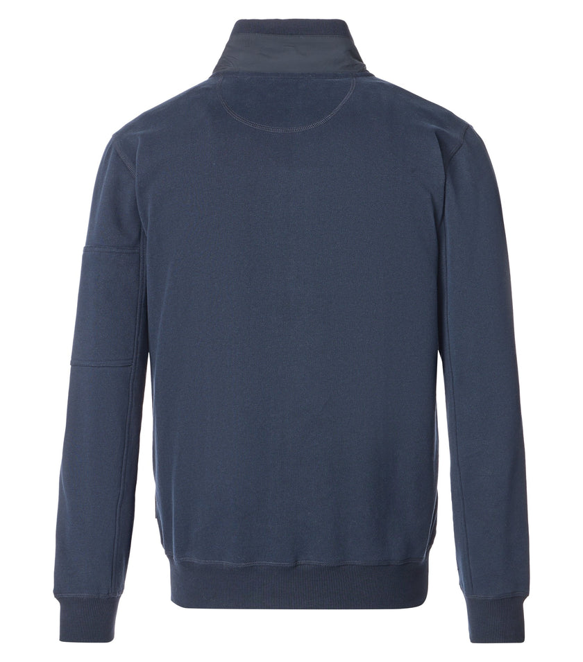 Sweatjacke - Materialmix