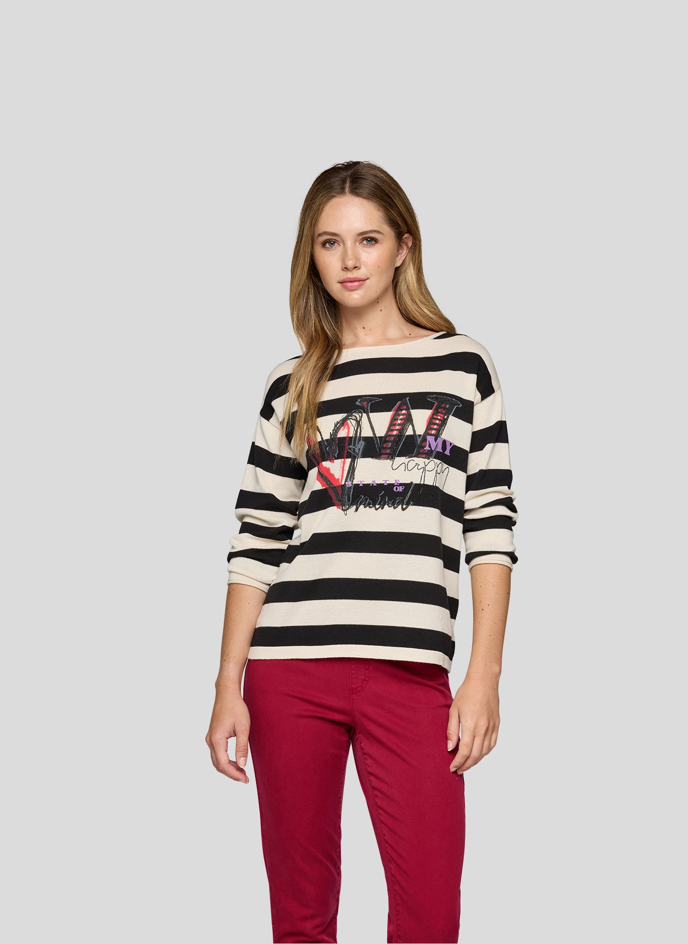 Leichtstrick-Pullover - Vintage Vibe