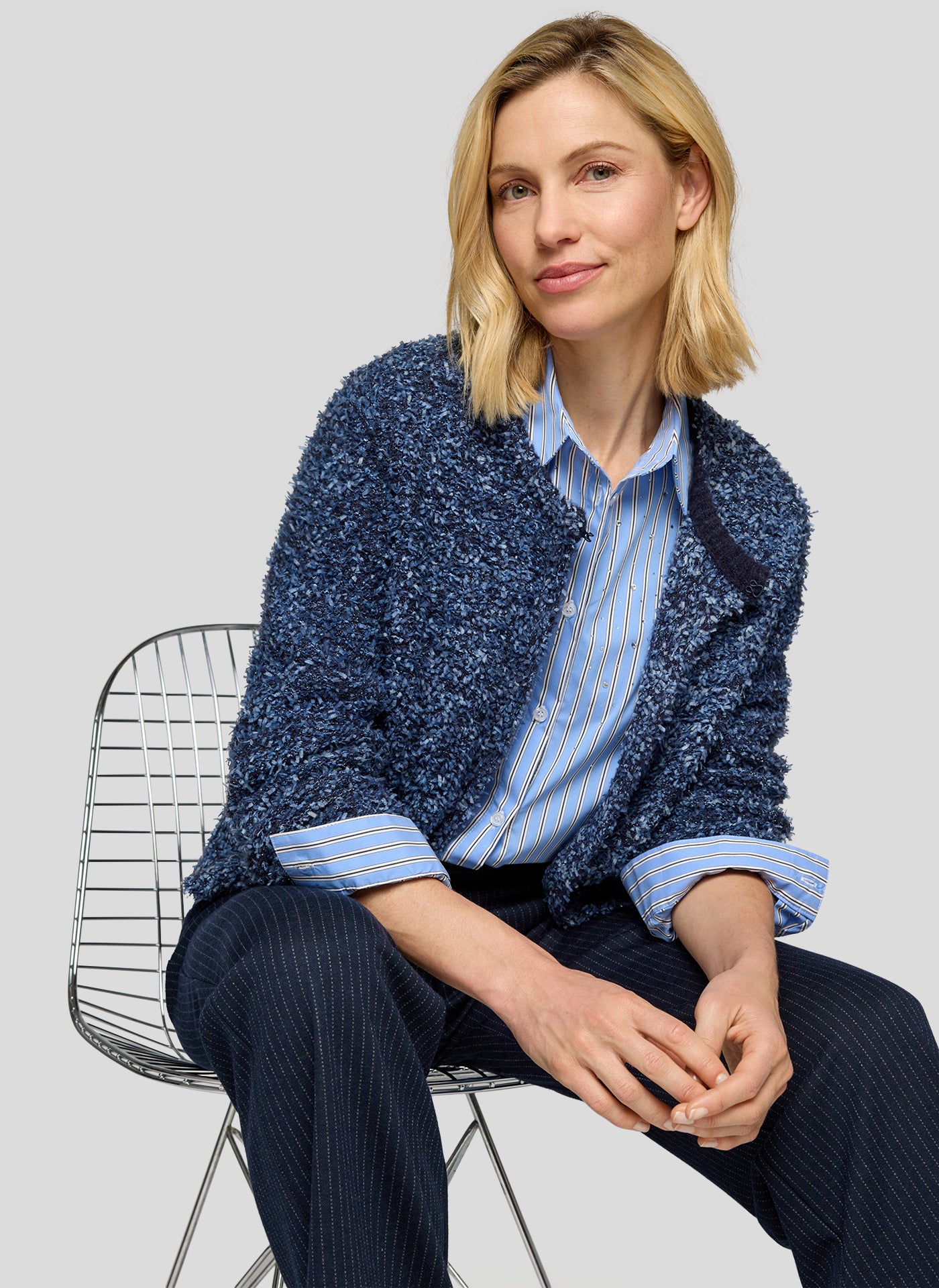 Strickjacke - Nordic Blue