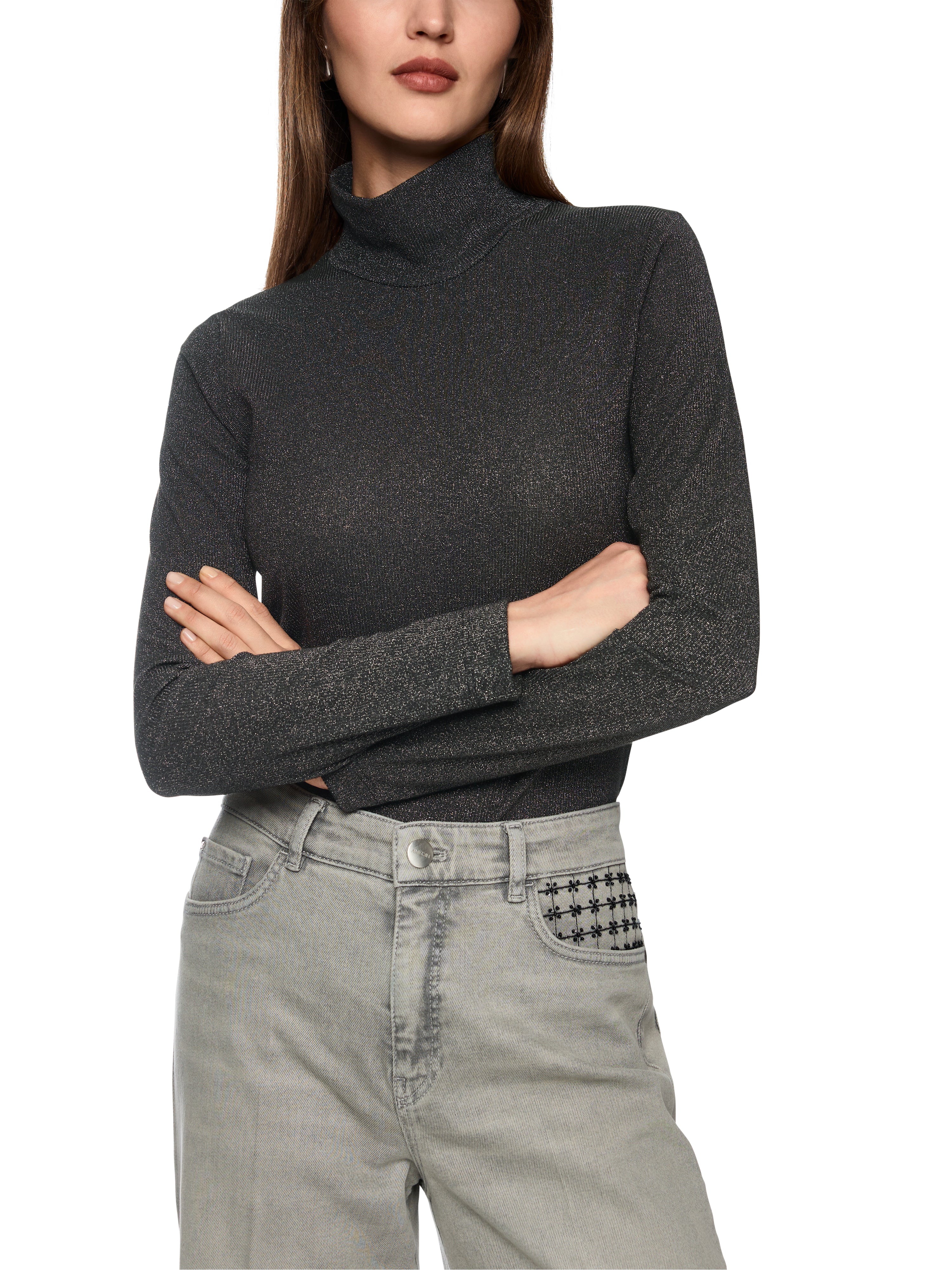 Langarmshirt -  Lurex