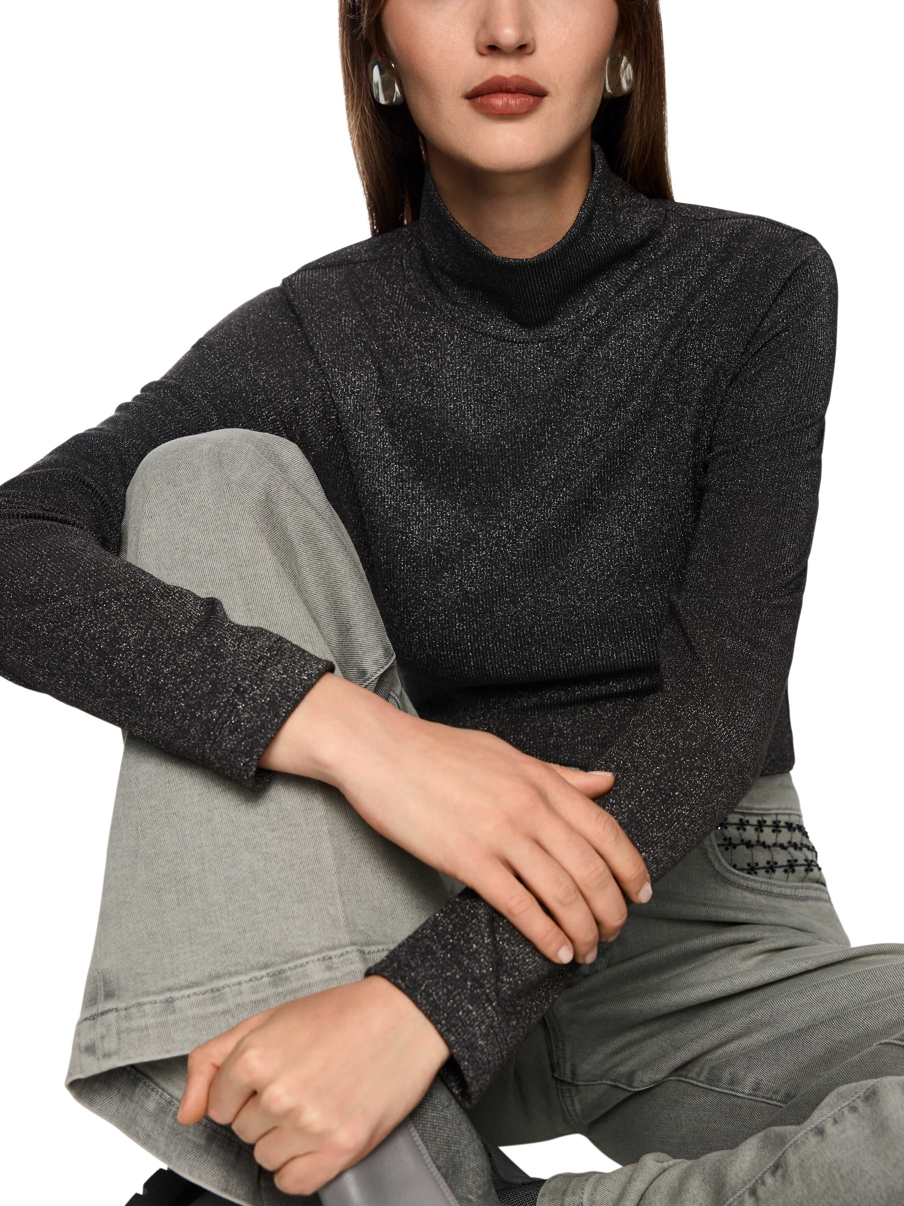 Langarmshirt -  Lurex