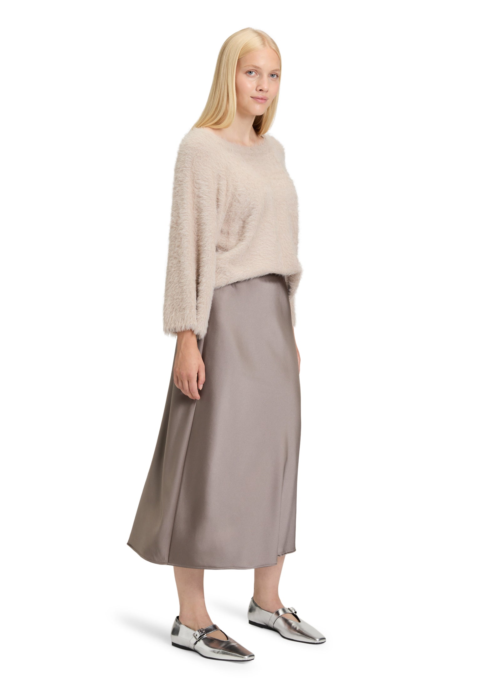 Satinrock - Midilänge