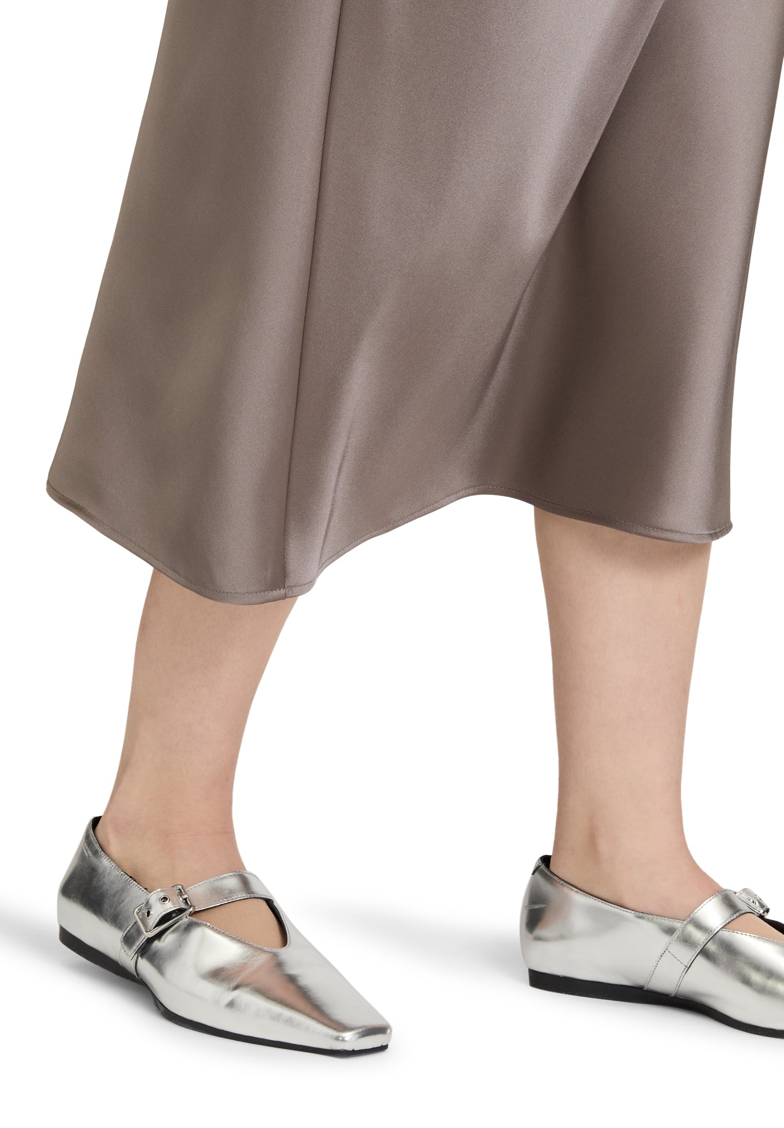 Satinrock - Midilänge