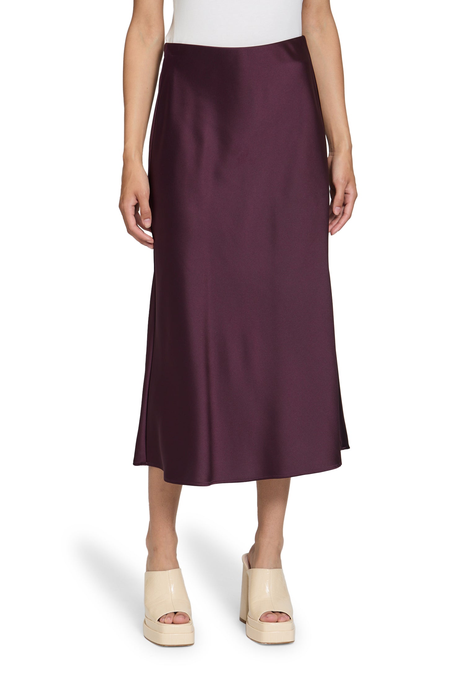 Satinrock - Midilänge