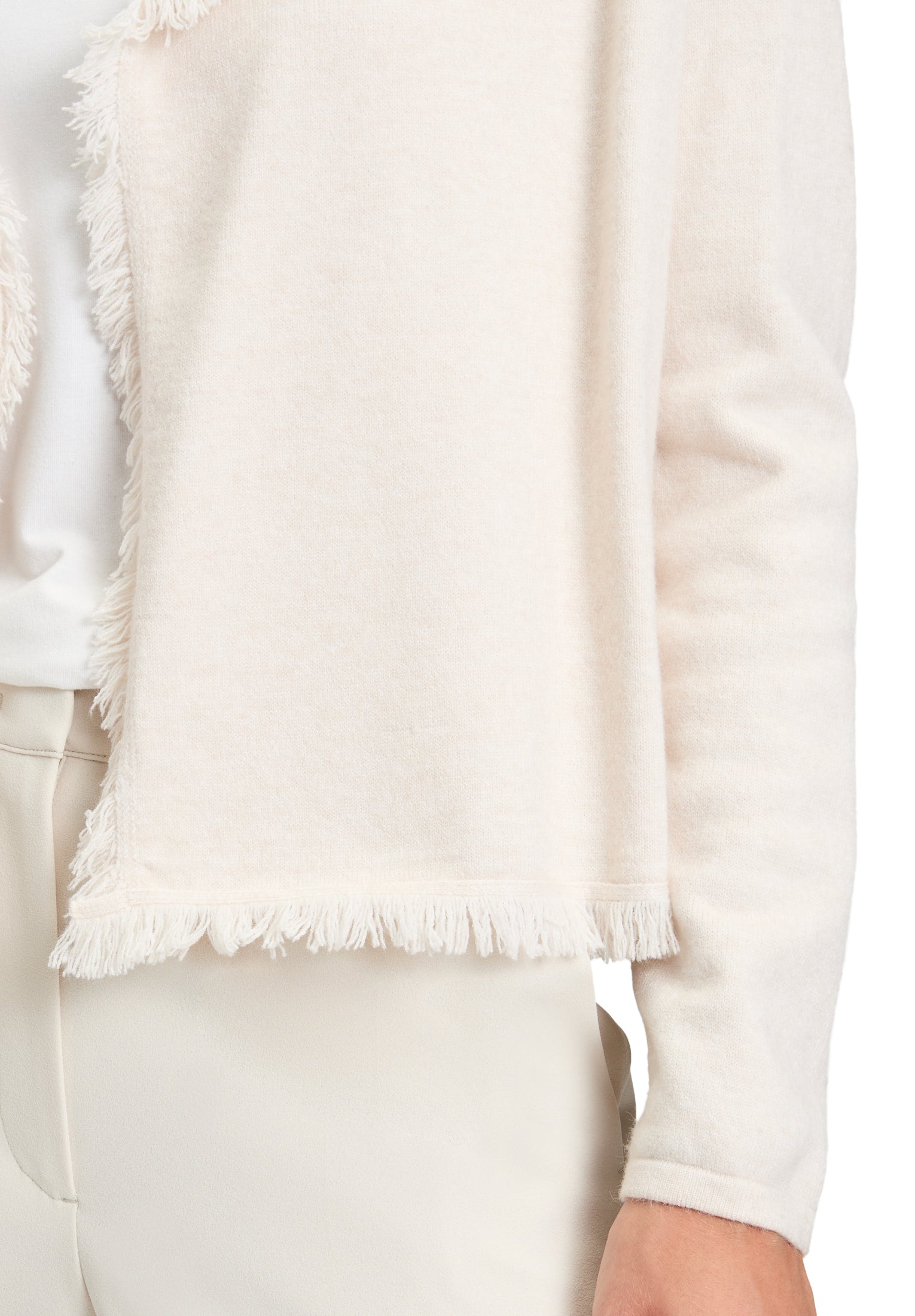 Strickjacke - Fransenbesatz