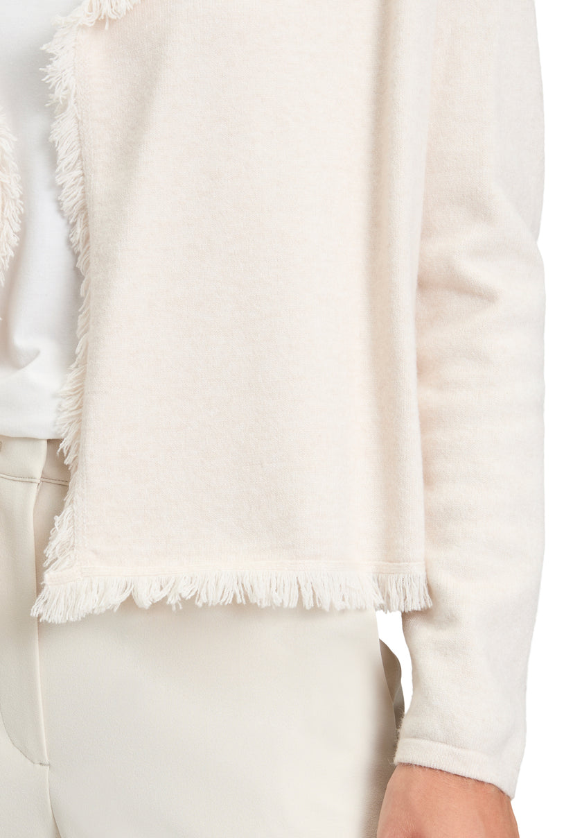 Strickjacke - Fransenbesatz