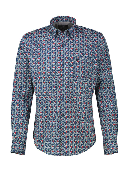 Langarmhemd - Button Down Kragen