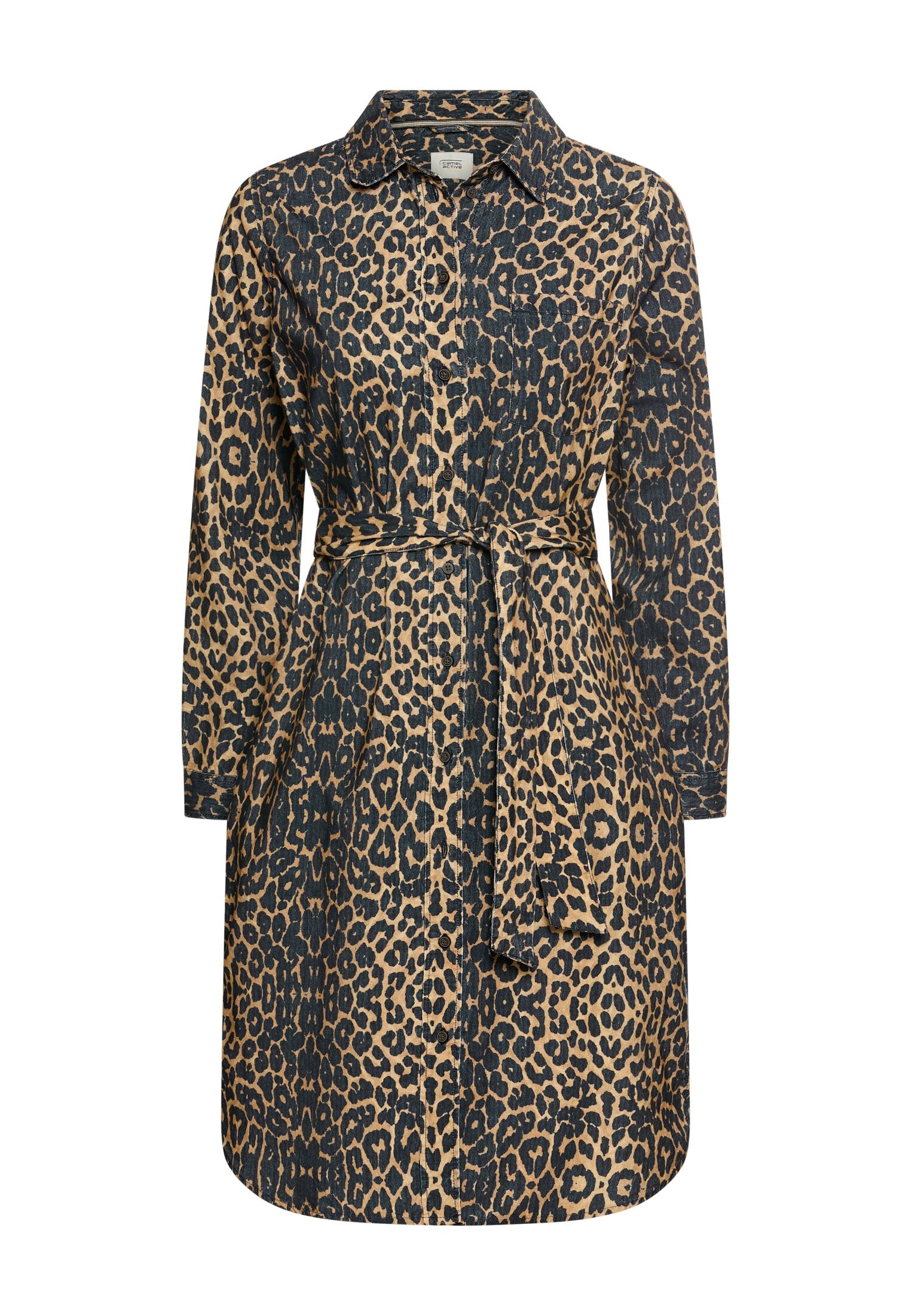 Baumwollkleid -  Bindegürtel