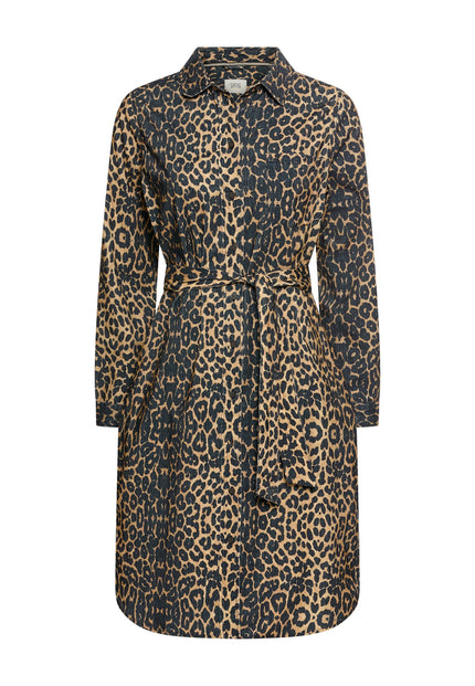 Baumwollkleid -  Bindegürtel