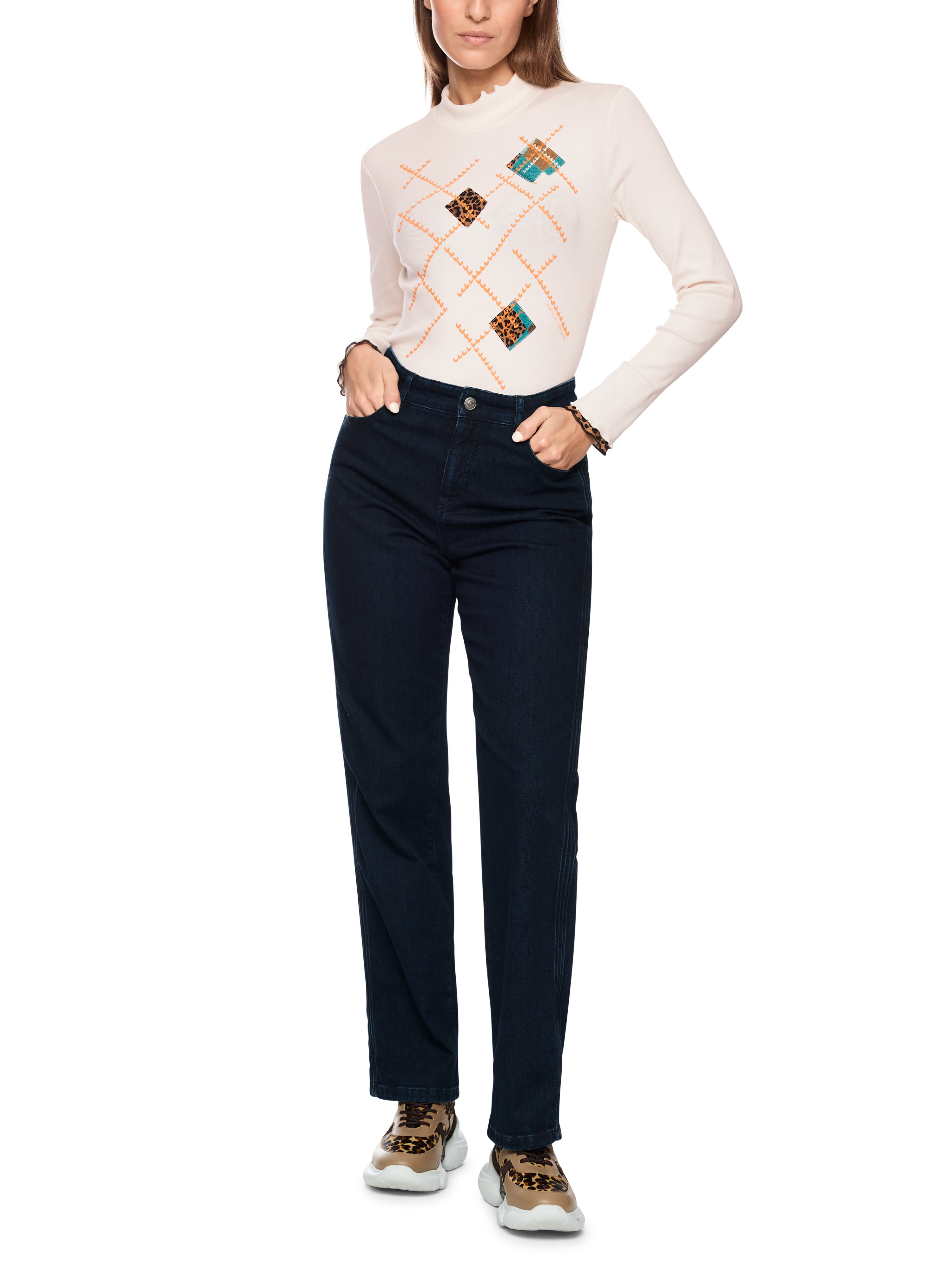 Langarmshirt - Rollkragen