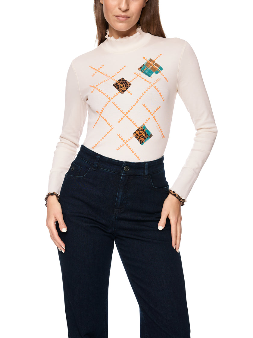 Langarmshirt - Rollkragen