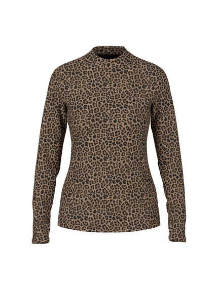 Langarmshirt – Leo-Print
