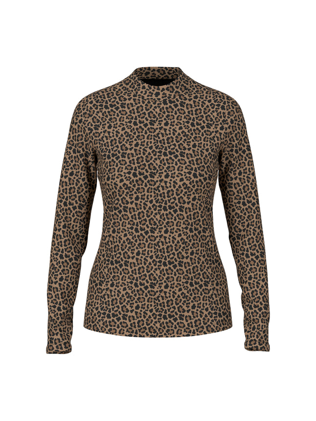 Langarmshirt – Leo-Print