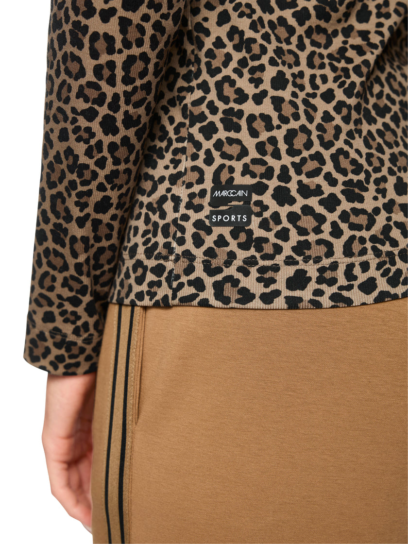 Langarmshirt – Leo-Print