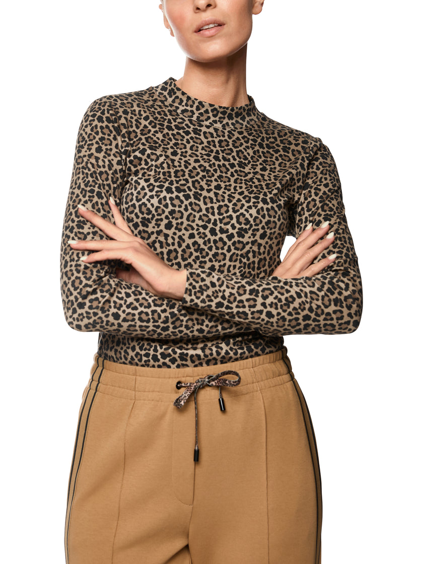 Langarmshirt – Leo-Print