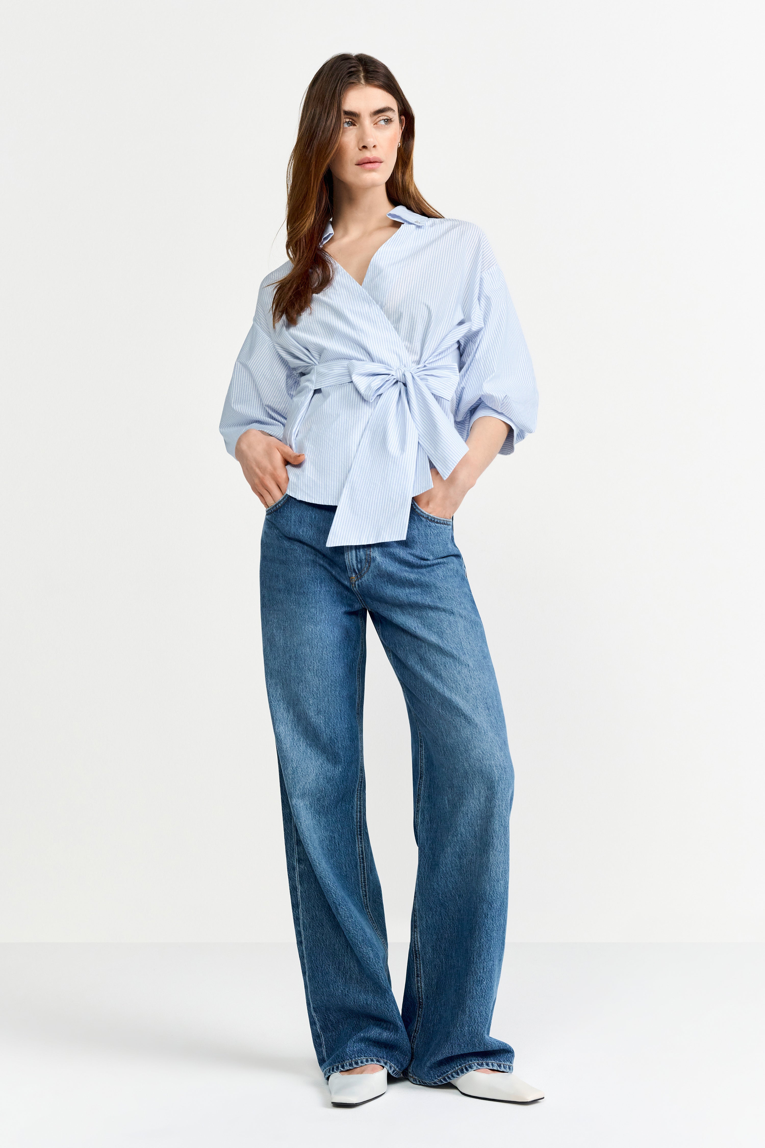 Hemdbluse - Puffärmel