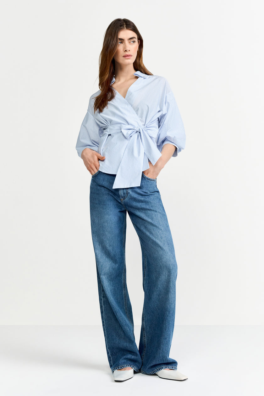 Hemdbluse - Puffärmel