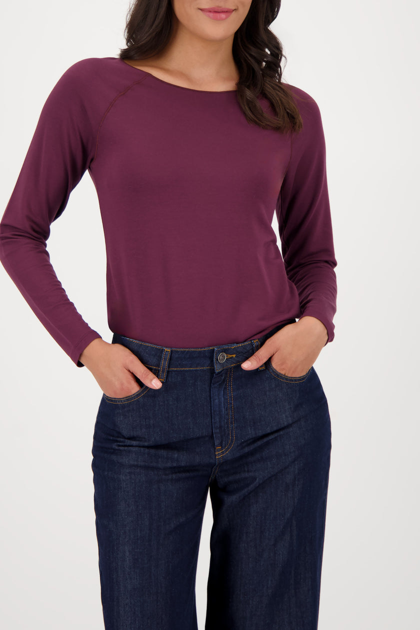 Langarmshirt - Modalmix