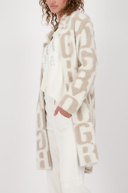 Strickjacke - Schriftmuster