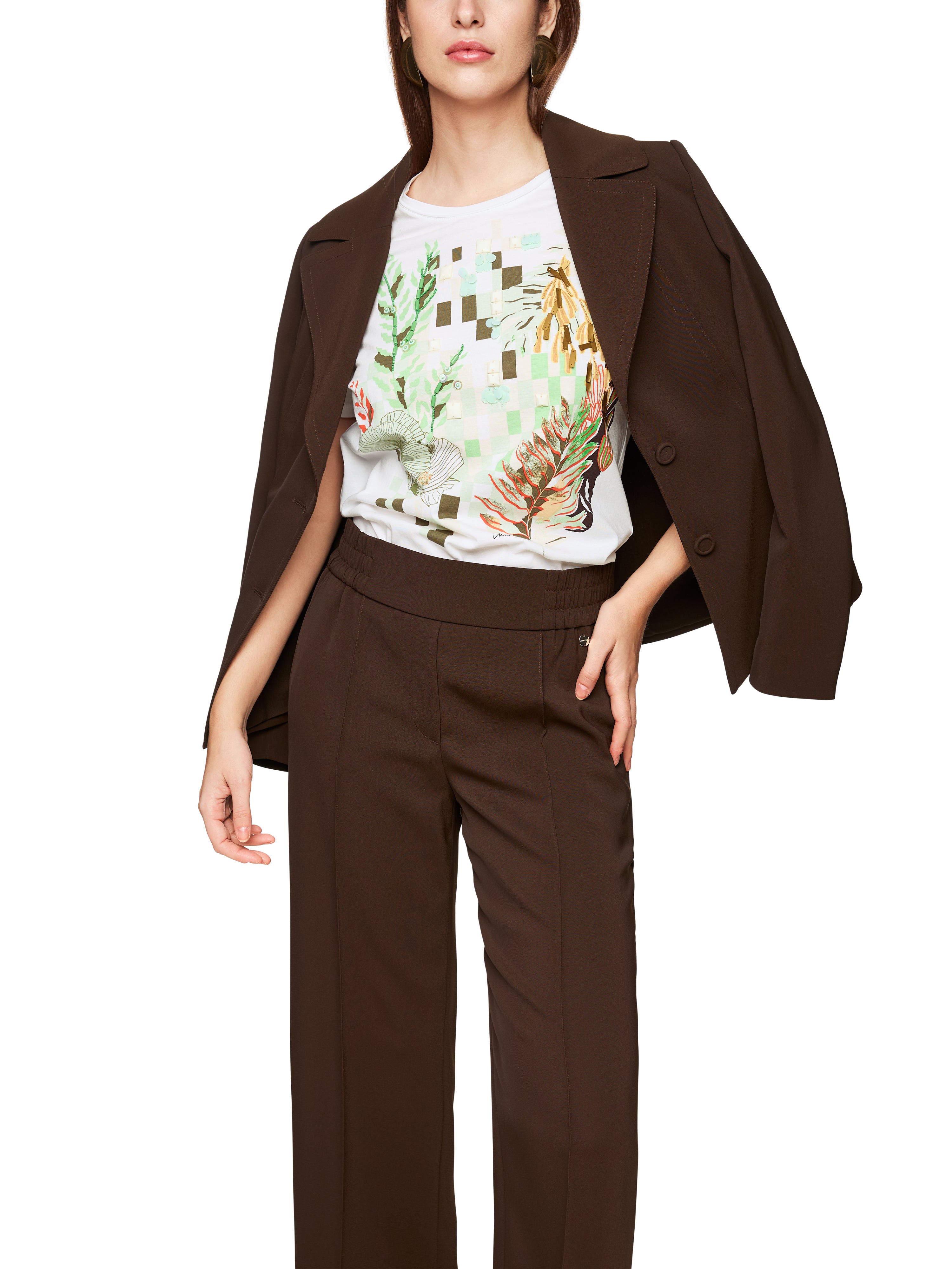 Baumwollshirt - floraler Print