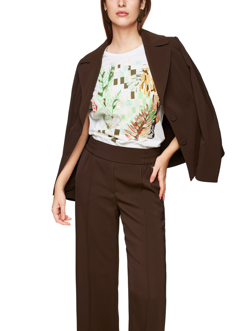 Baumwollshirt - floraler Print