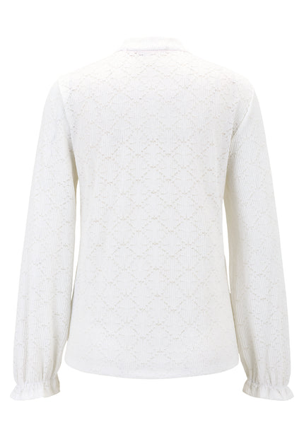 Spitzenbluse - Stehkragen