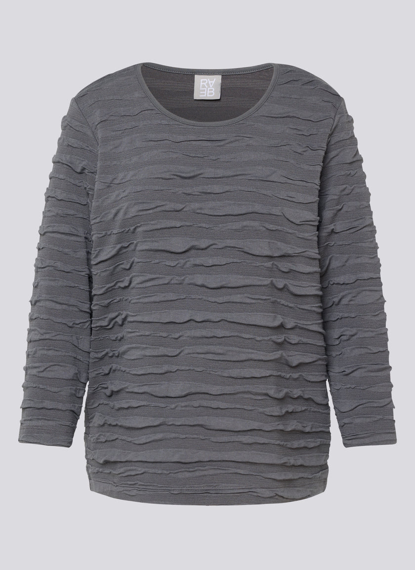 Langarmshirt - Wellenstruktur
