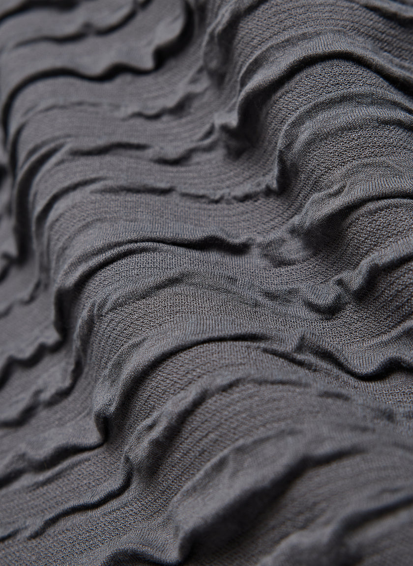 Langarmshirt - Wellenstruktur