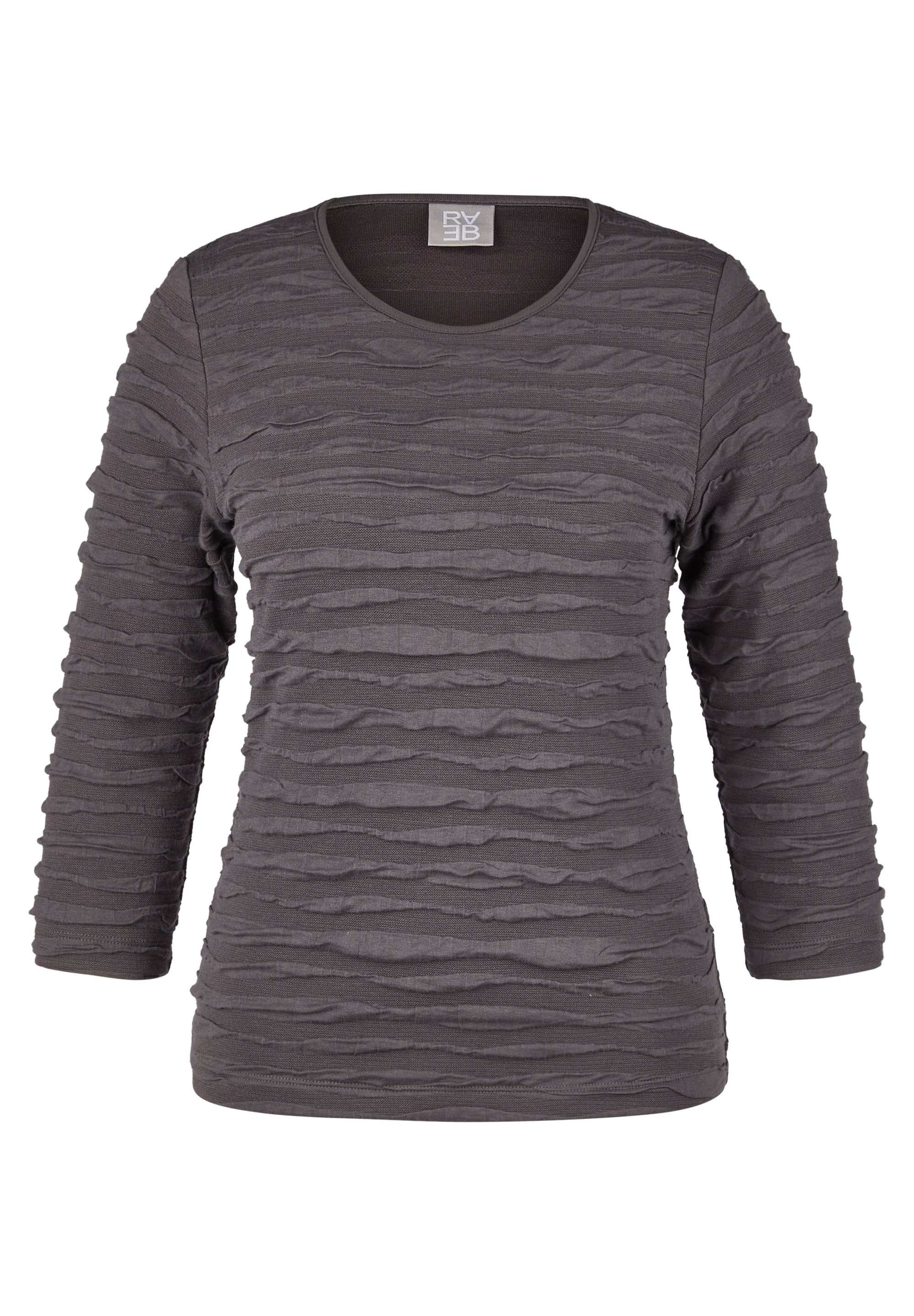 Langarmshirt - Wellenstruktur