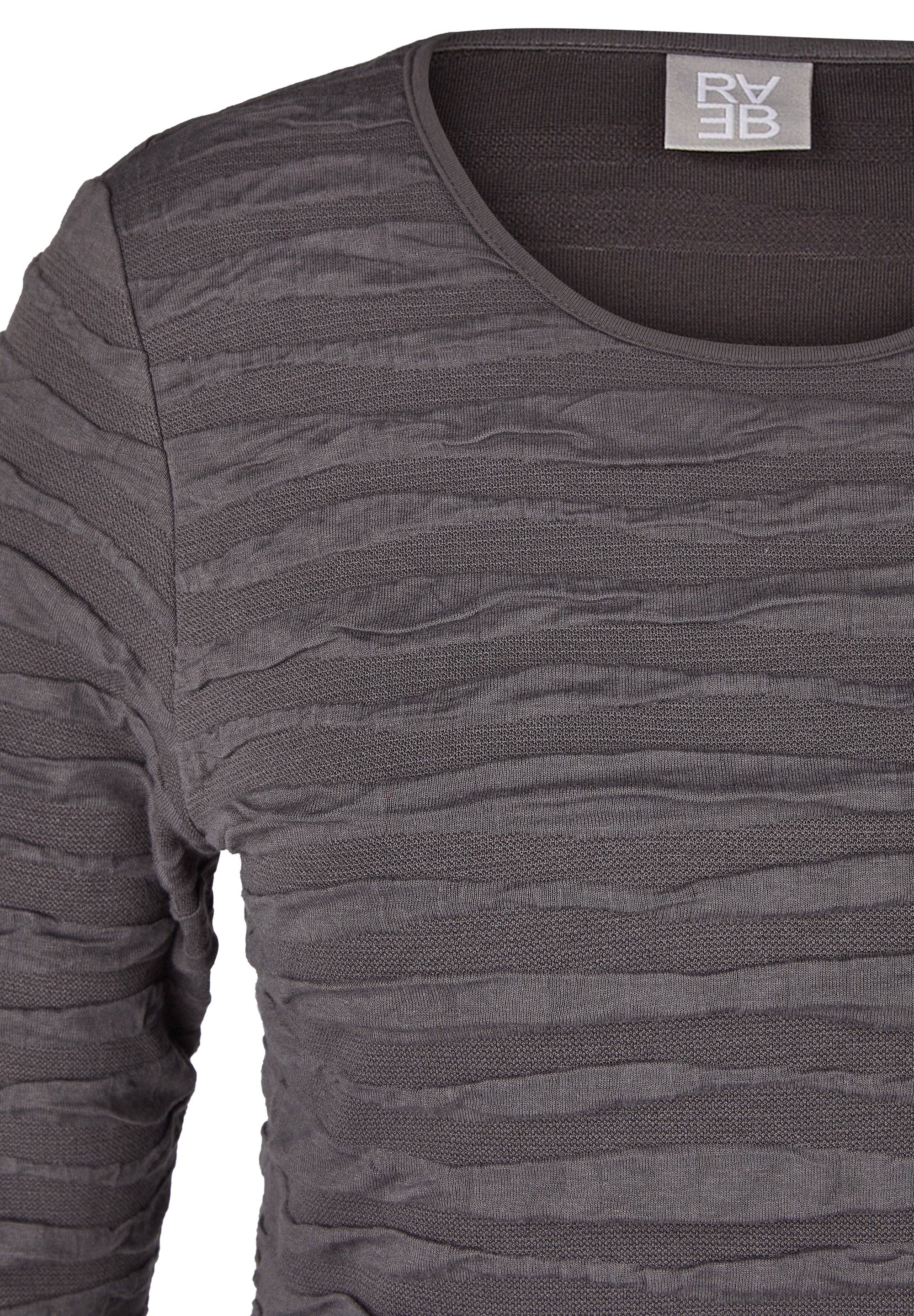 Langarmshirt - Wellenstruktur