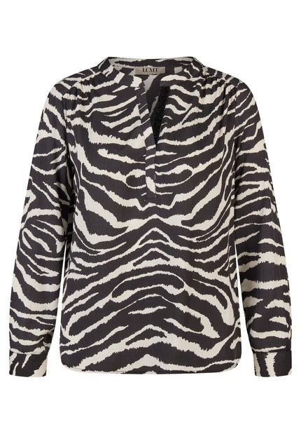Bluse - Zebra Noir