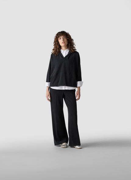 Langarmshirt - Zebra Noir