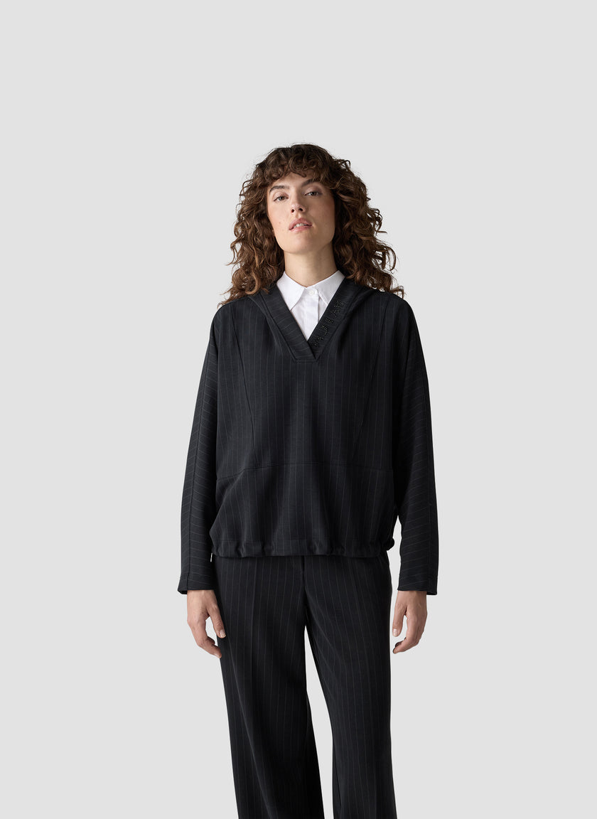 Langarmshirt - Zebra Noir