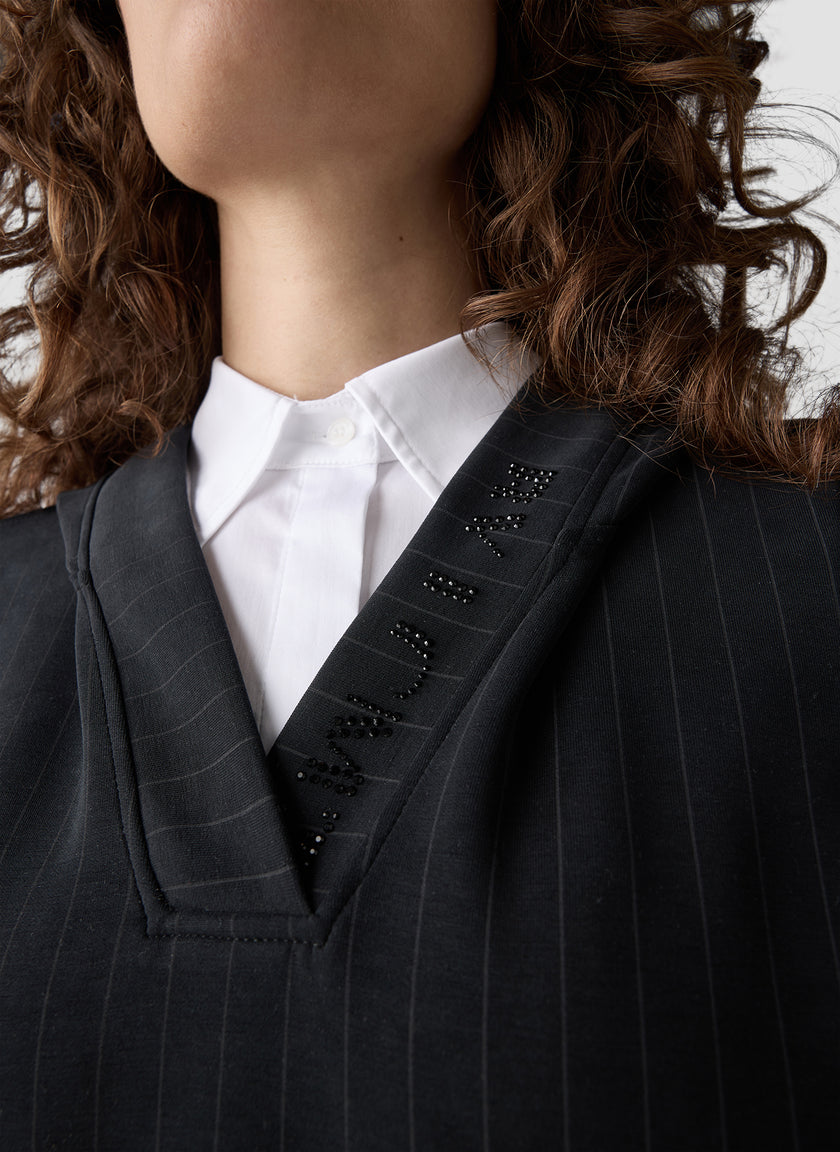 Langarmshirt - Zebra Noir