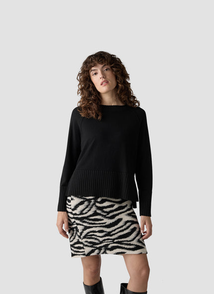 Pullover - Zebra Noir