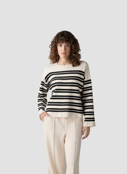 Leichtstrickpullover - Zebra Noir