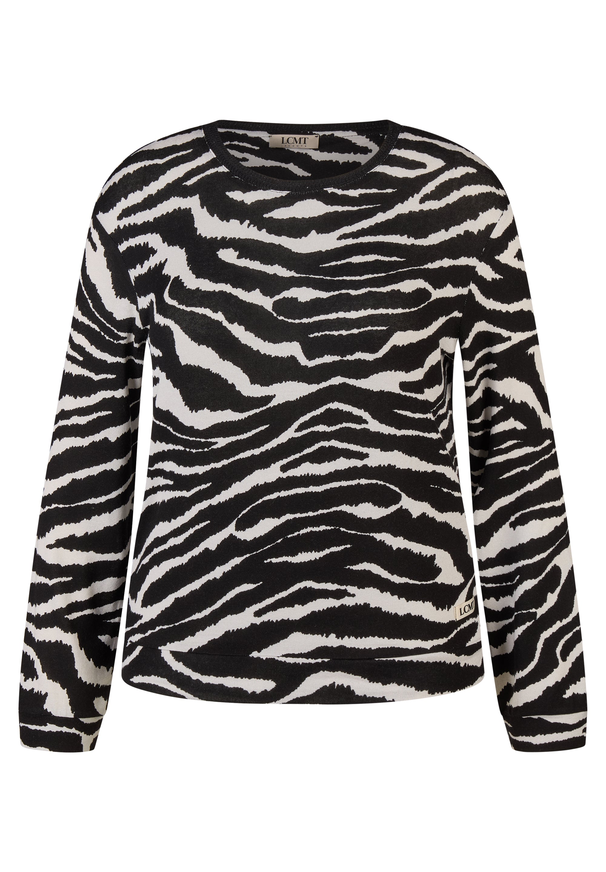 Langarmshirt - Zebra Noir