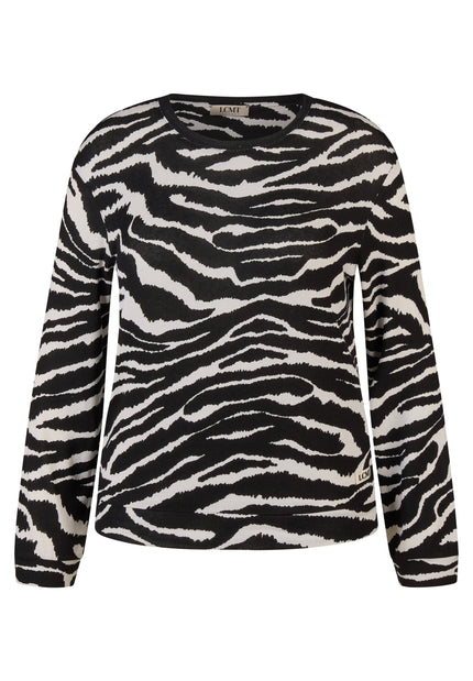 Langarmshirt - Zebra Noir