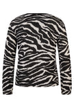 Langarmshirt - Zebra Noir
