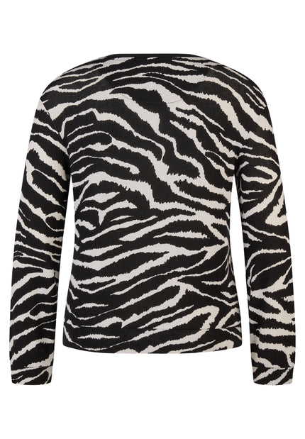 Langarmshirt - Zebra Noir