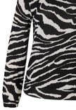 Langarmshirt - Zebra Noir
