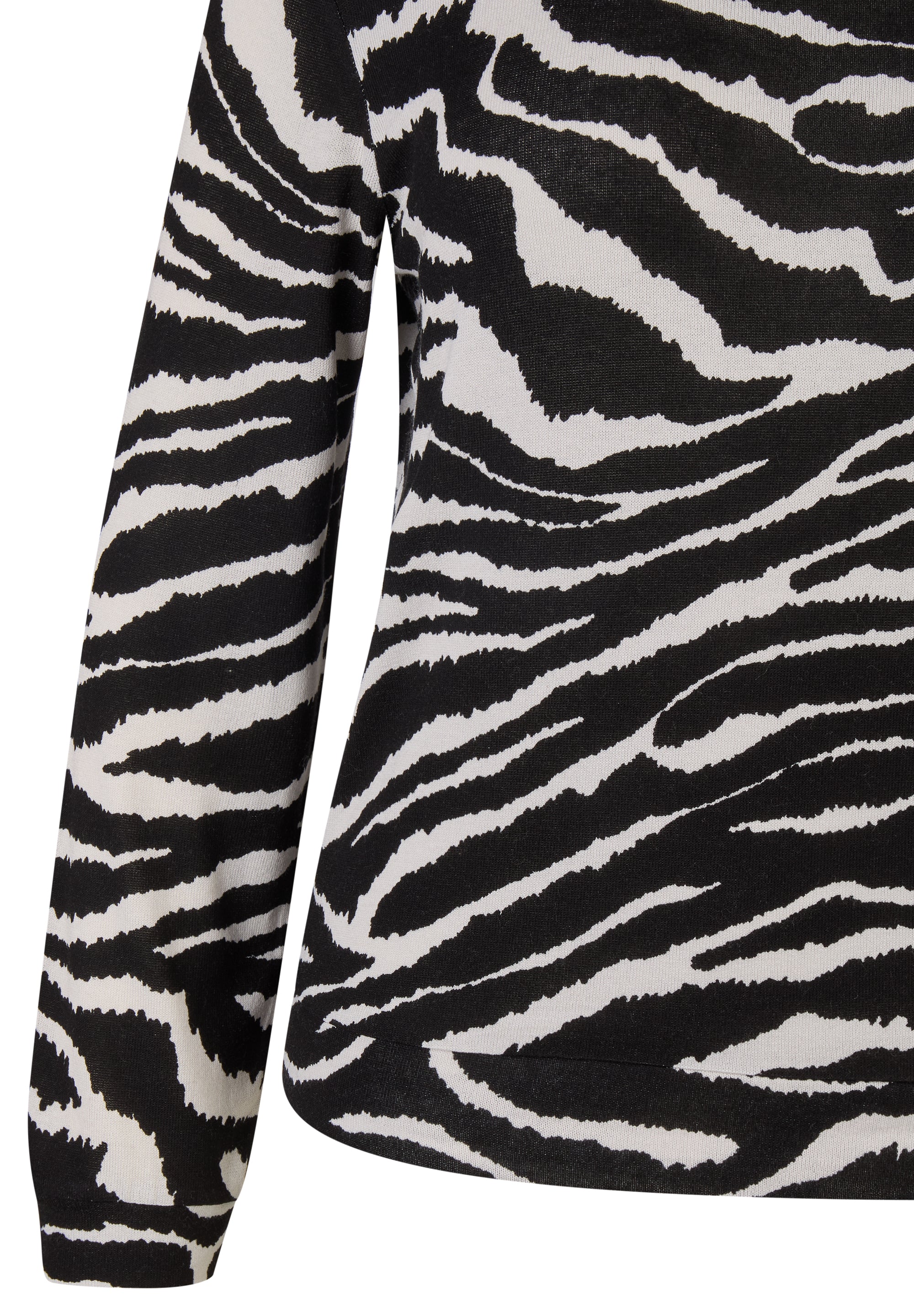 Langarmshirt - Zebra Noir