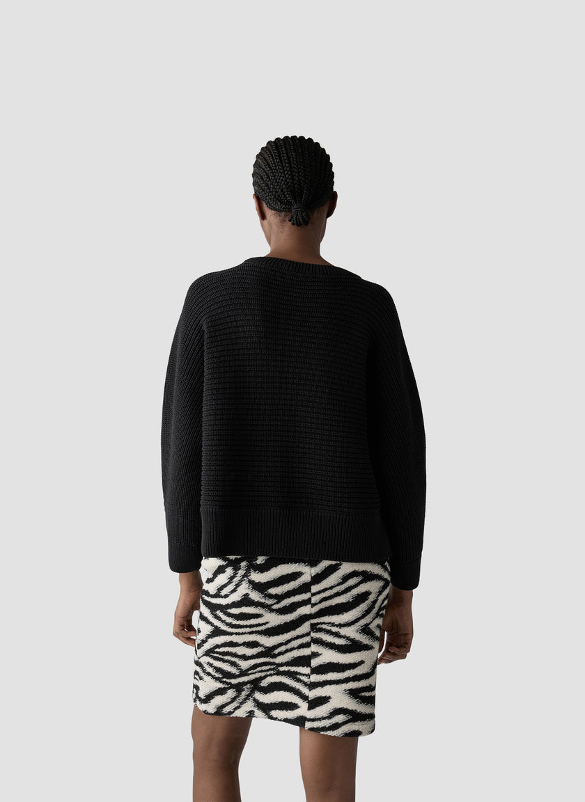 Strickpullover - Zebra Noir
